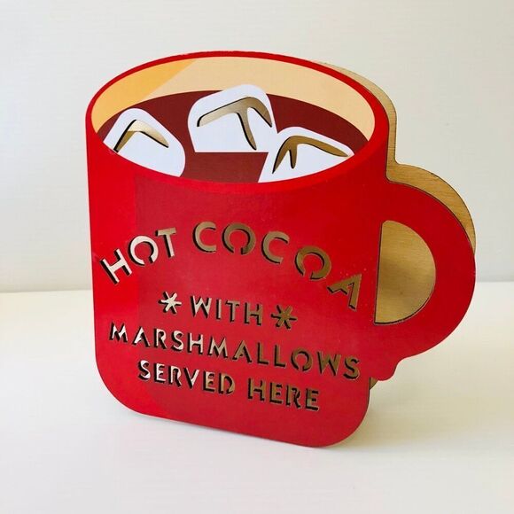 Hot Cocoa LED Light Decor, Cafe Core Decor - Picture 1 of 7
